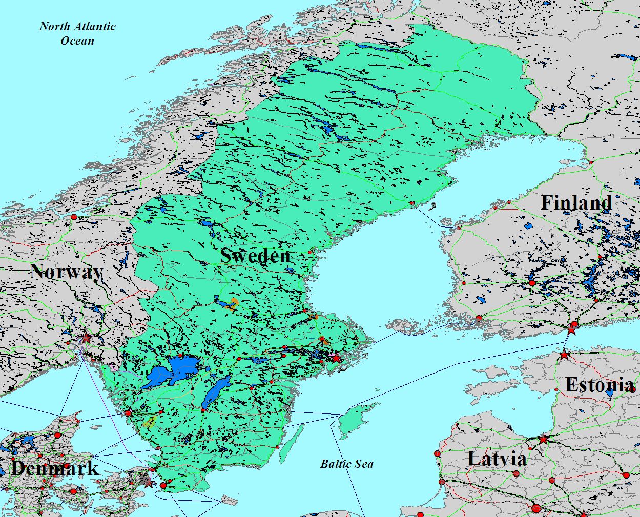 Sweden Map Google