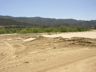 mine site next to Cuyama River